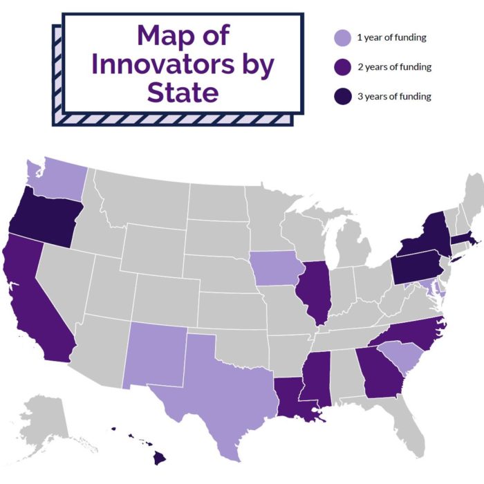 Map of Innovators by State_Years 1 - 5
